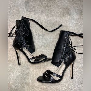 Black Lace Up Heels